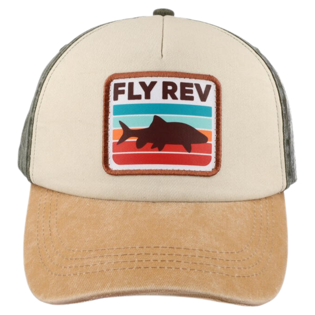 FLY REVOLUTION - SMALLMOUTH YELLOW VINTAGE WASHED CAP