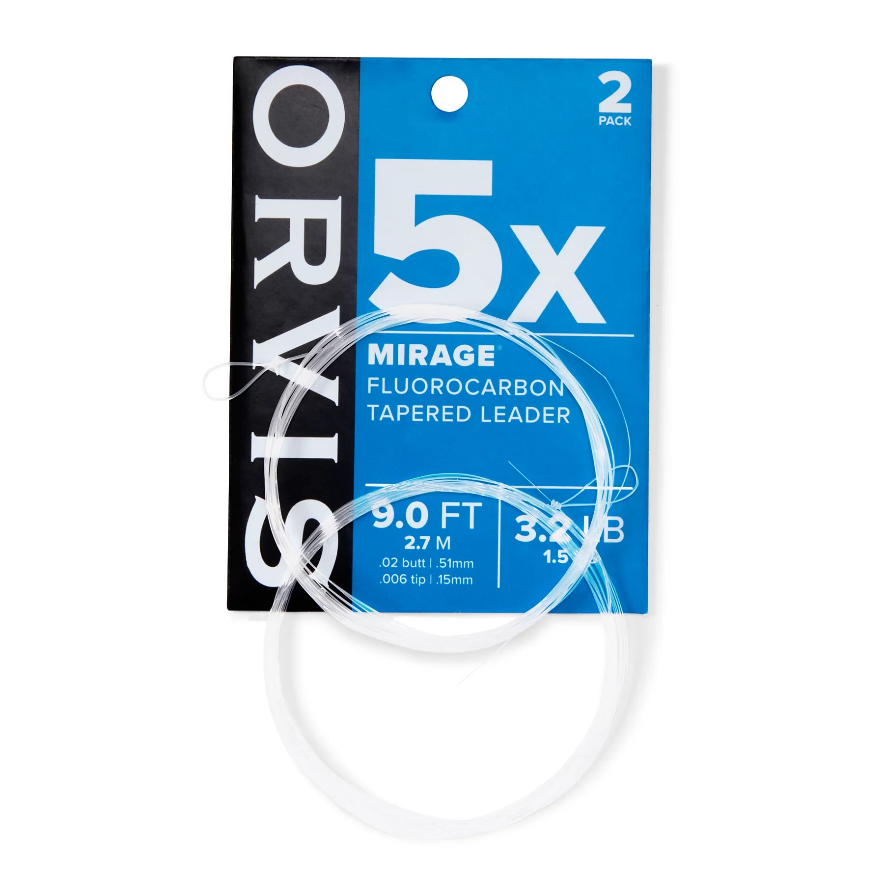 ORVIS MIRAGE FLUOROCARBON KNOTLESS TAPERED LEADER (2PKT)