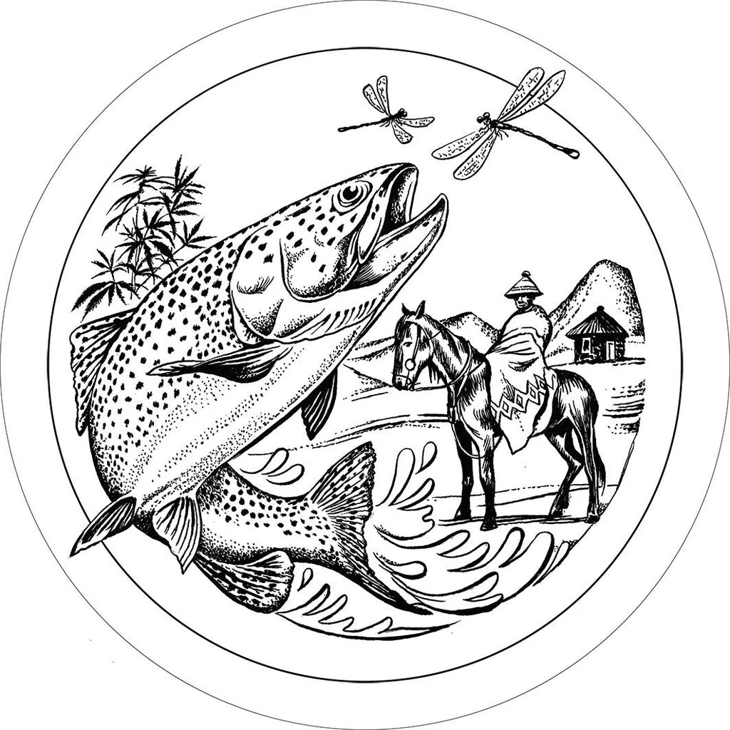 FLY REVOLUTION - HIGHLAND TROUT DECAL/LICENSE DISK STICKER