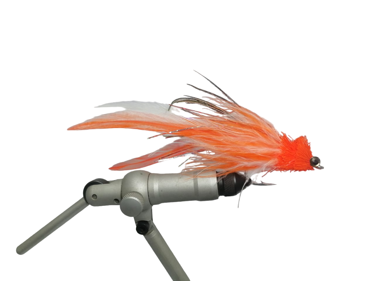 TARPON DEER HAIR BAITFISH - ORANGE OVER WHITE