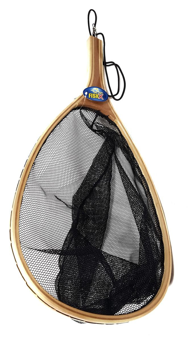 FISH X WOODEN LANDING NET
