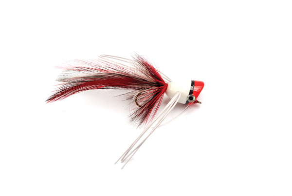BASS POPPER - RED AND WHITE