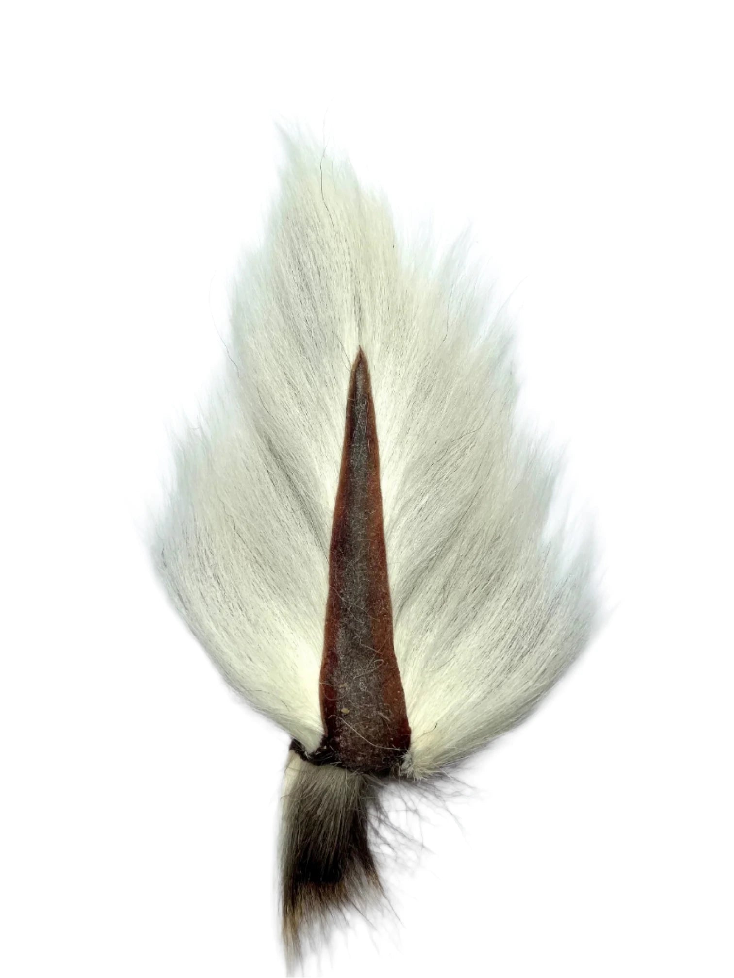 Midwest Premium Bucktails with dark roots, lying flat on a white background.