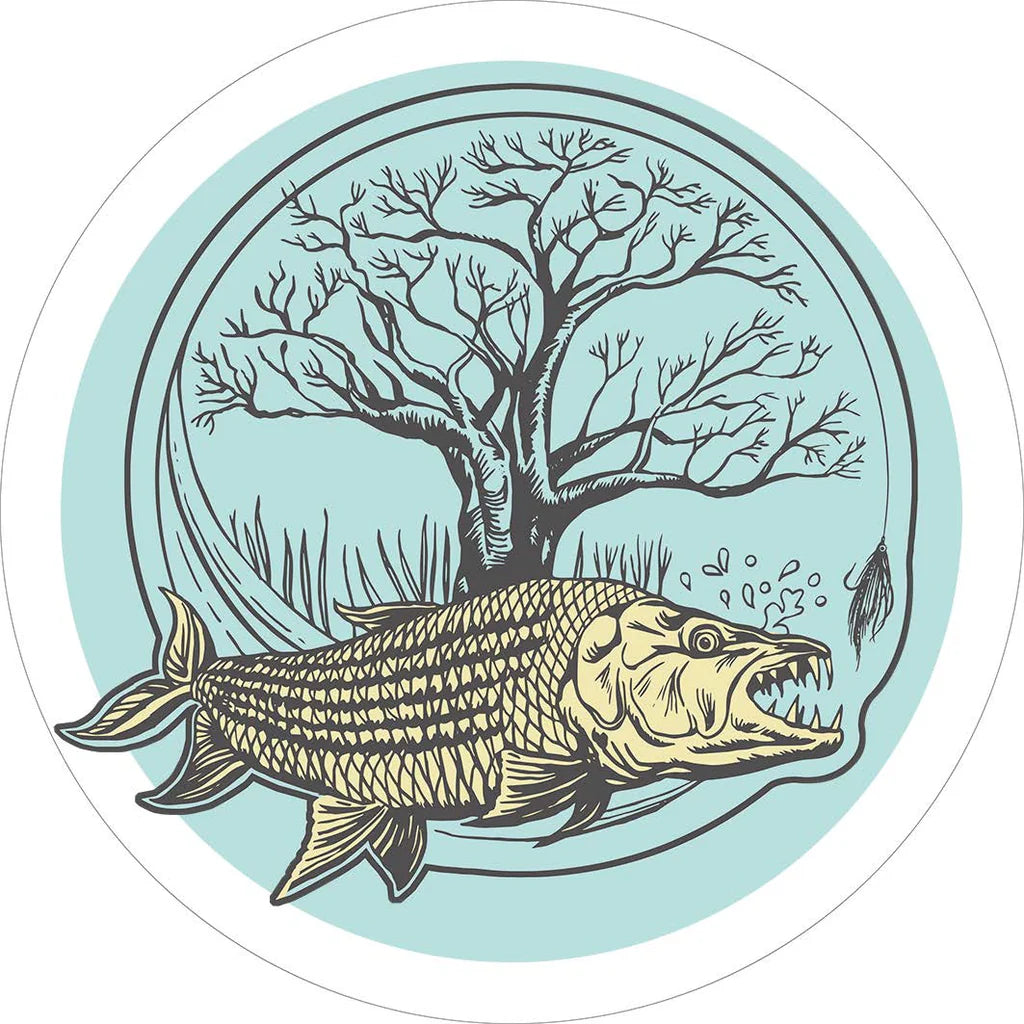 FLY REVOLUTION - TIGERFISH DECAL/LICENSE DISK STICKER