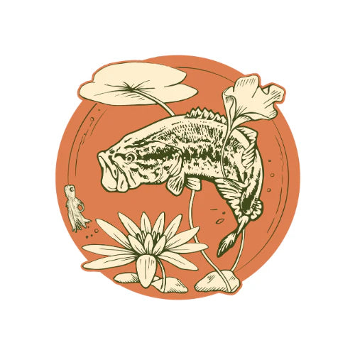 FLY REVOLUTION - SMALLMOUTH BASS DECAL/LICENSE DISK STICKER