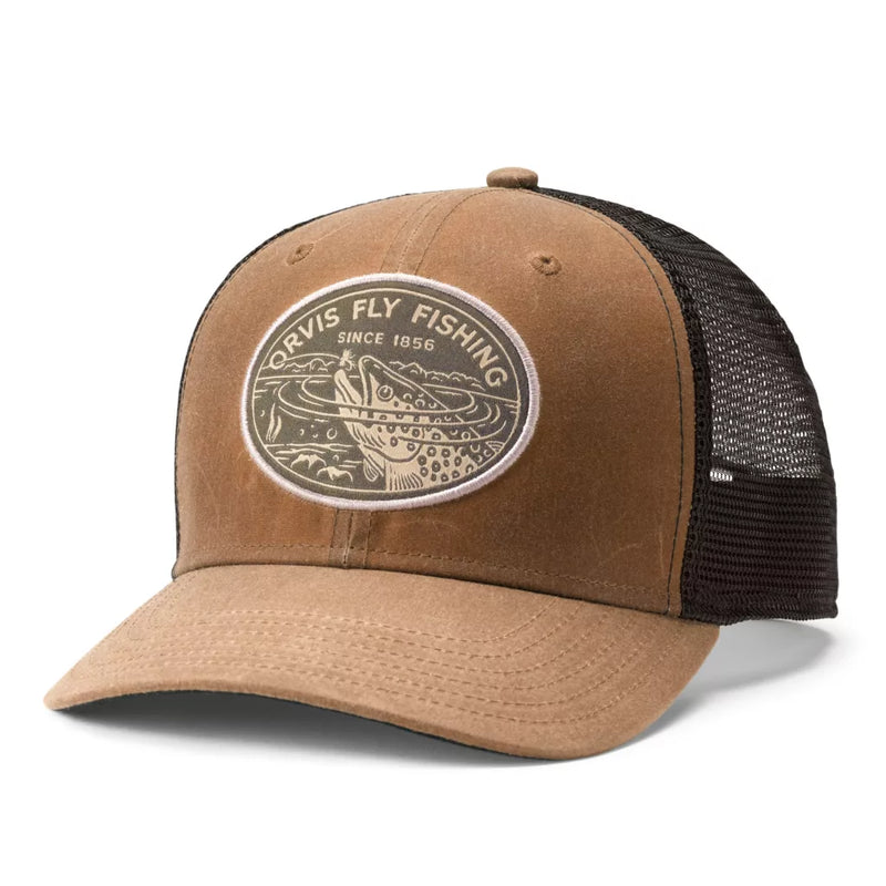 ORVIS WAXED COTTON TROUT SIP TRUCKER HAT