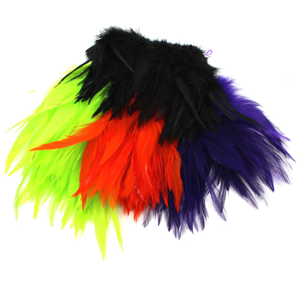HARELINE STRUNG CHINESE 5-7” SADDLE HACKLE FEATHERS